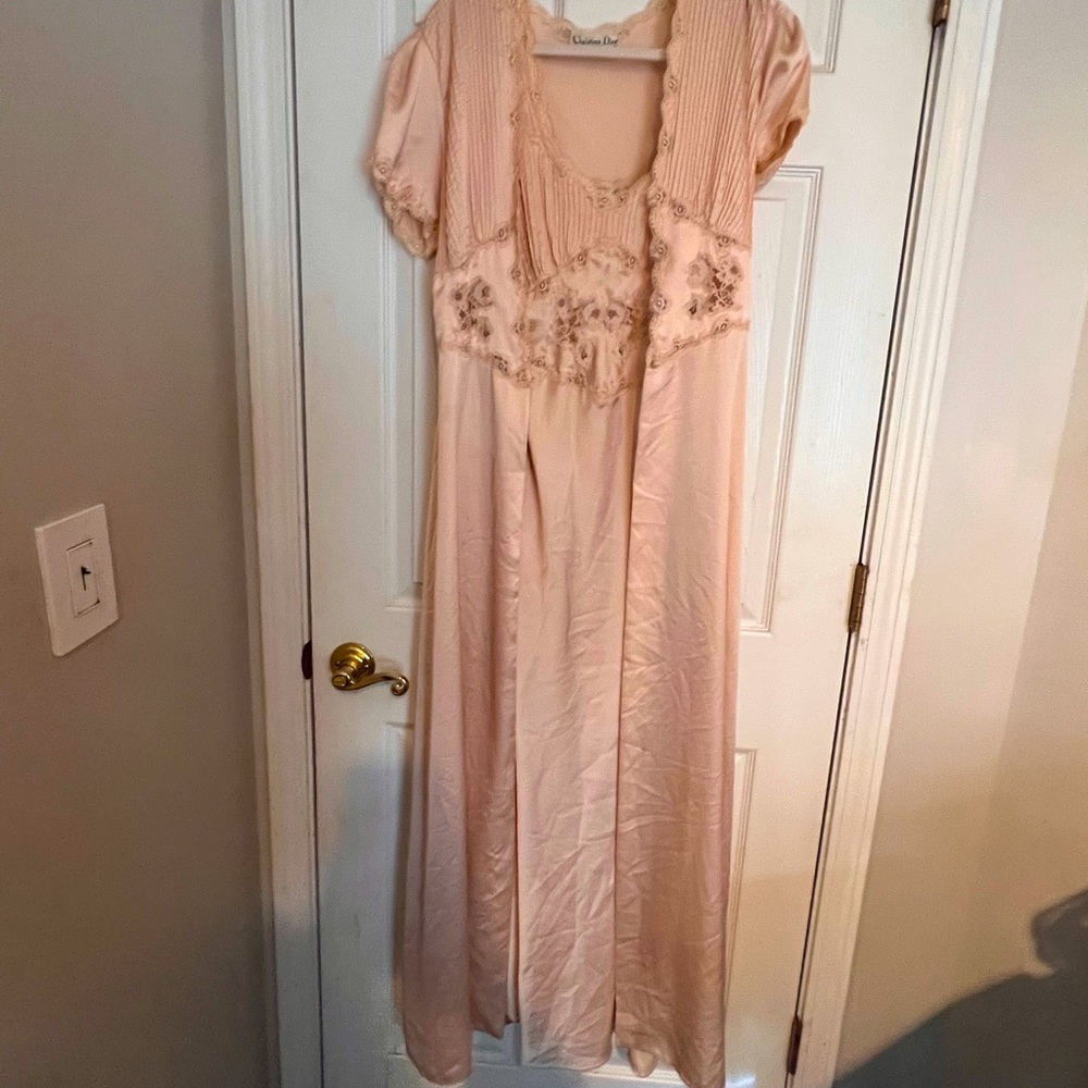 Vintage Christian Dior gown and robe
